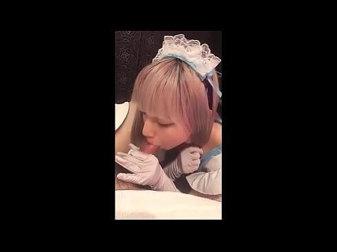 ❤️ 日本偶像[mayuka]，法国女仆装，第一部分，口交和用乳液打飞机 ❤ Anal video❌️❤